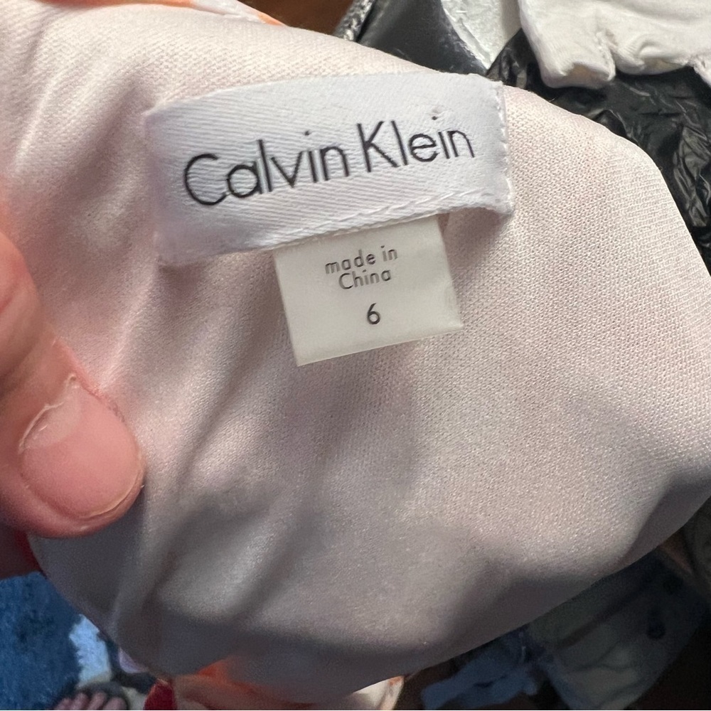 CALVIN KLEIN Printed Sleeveless Trapeze Mini Dress - Picture 5 of 7